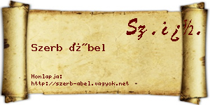 Szerb Ábel névjegykártya